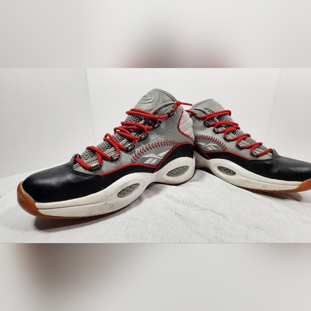 REEBOK QUESTION MID ALLEN IVERSON PRACTICE RANT SHOE SIZE 11, MENS GRAY 2016 - Picture 1 of 16